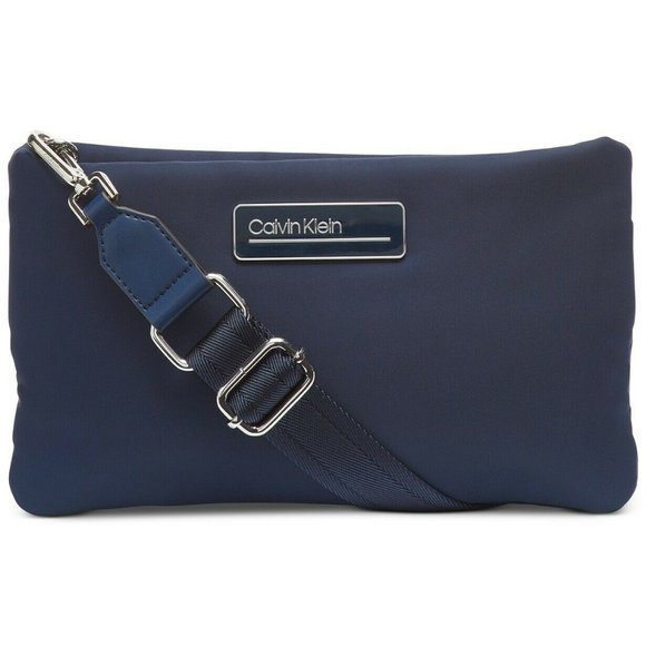 Calvin Klein Handbags - Calvin Klein Jaina Nylon Crossbody Navy Blue